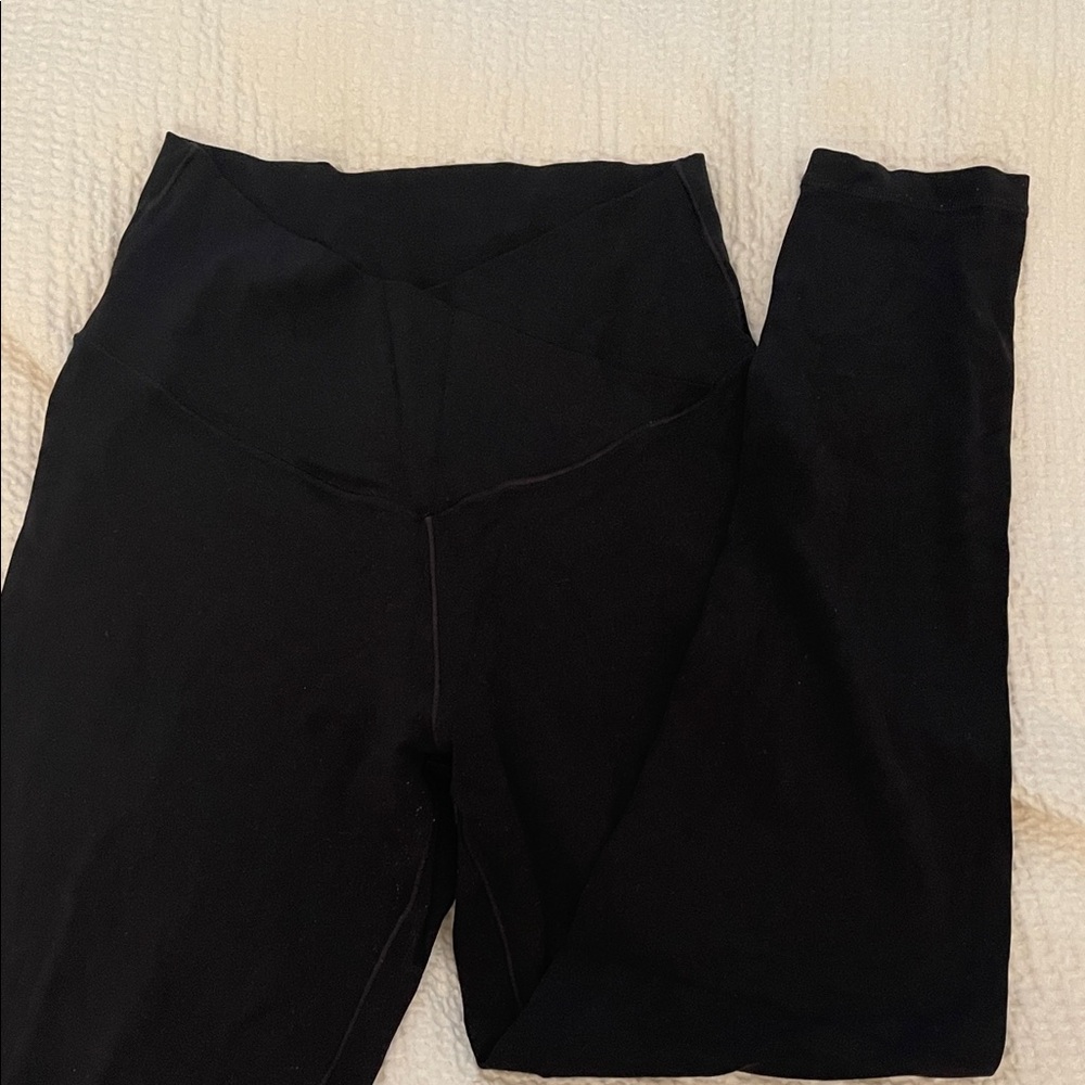 Aerie Black Criss Cross High-Rise Leggings
